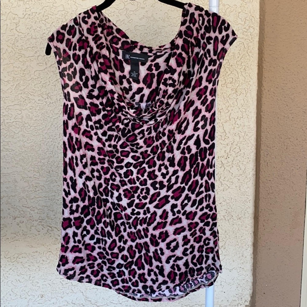 INC Leopard tank top
